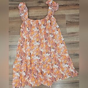 Lush Floral Dress Rufle Sz L